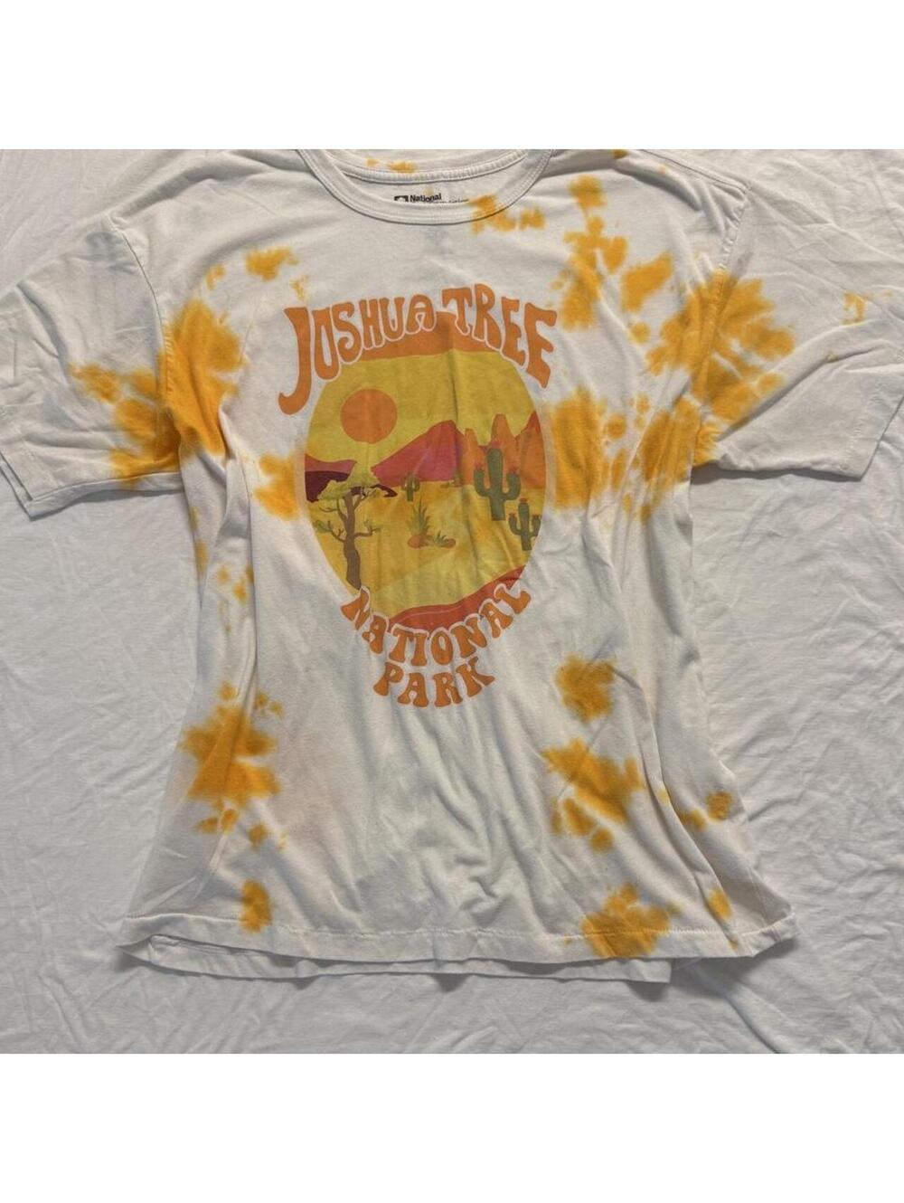 Tie-dye Oversized Mens Graphic T-shirt Joshua Tree National Park Size M Gorpcore